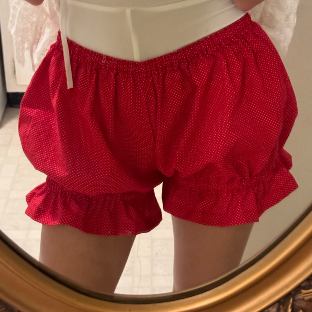 Red Polka Dot Bloomer Women's Shorts